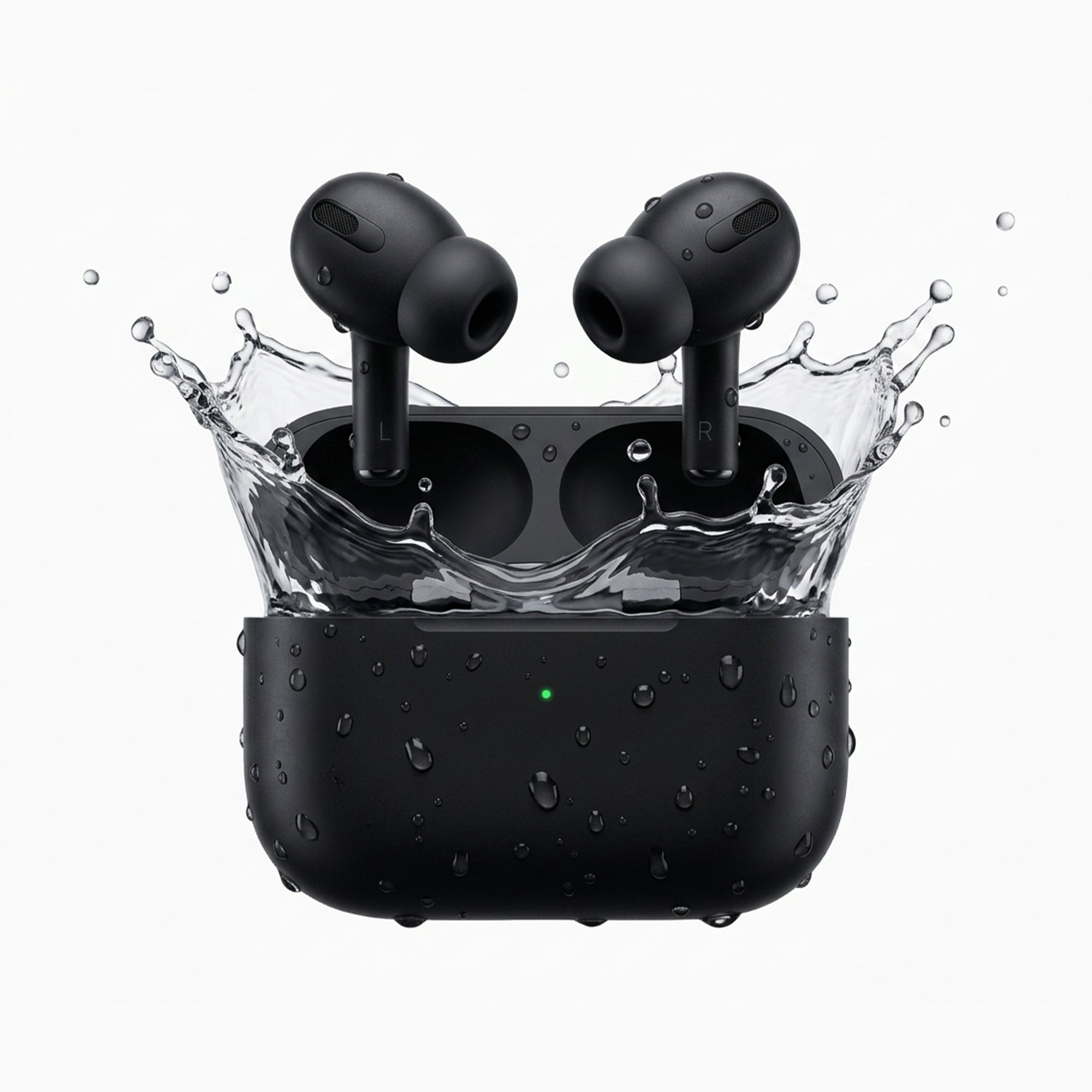AirPods Pro 2nd Gen Style Wireless Earbuds – Matte Black Edition, USB-C, IPX4 Water Resistant